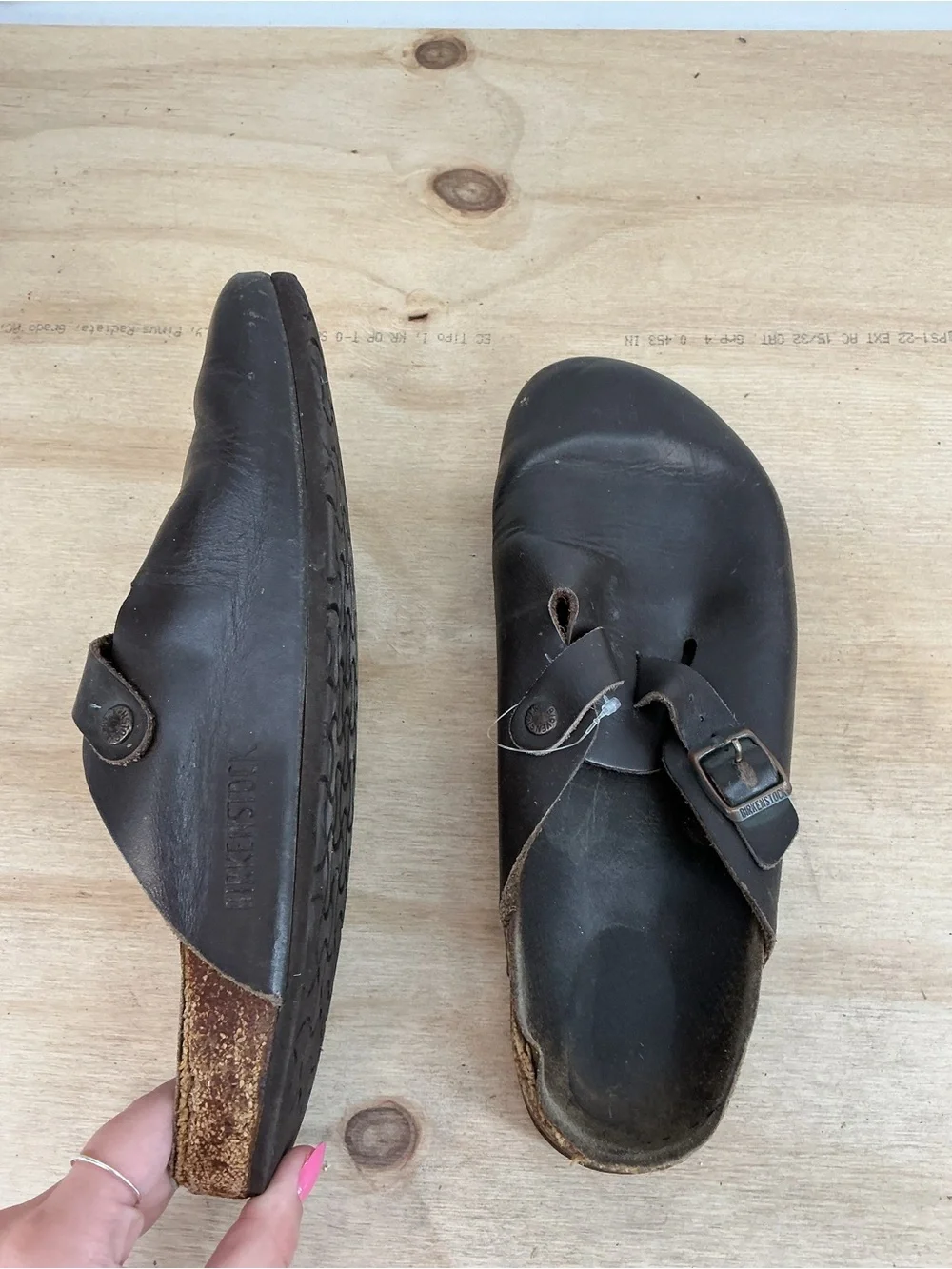 Birkenstock AS IS Men's Casual Slip-On Buckle Clog - Black Size 43